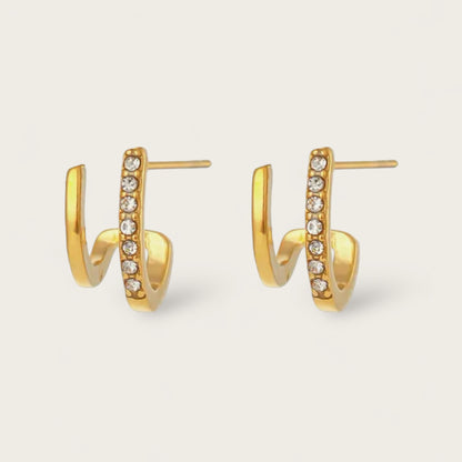 Zirconia Doubled Earrings