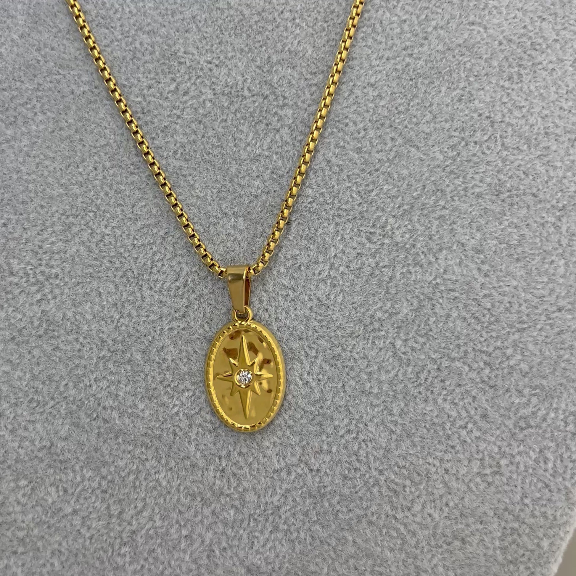 Oval Star Necklace